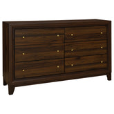 Orleans Furniture - Coaster - Welsley 6-drawer Dresser Cabinet Walnut - 223443